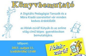 Az Ablak-zsiráf Kütyük és az online világ című képes gyereklexikon bemutatója.